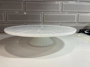 Vintage Anker Hocking Milchglas W100 Take Plate Ständer - Bild 1 von 4