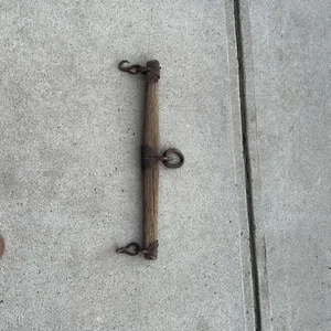 Vintage Primitive Horse Ox Harness Hitch Single Tree Yoke 28” Hand Forged Iron - Picture 1 of 5