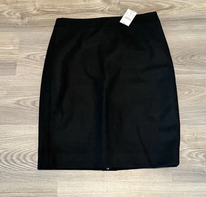 J Crew The Pencil Skirt Black Lined In Double Serge Wool NWT Women’s Size 4 - Picture 1 of 8