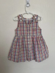 Vintage Oshkosh B'gooh Toddler girls plaid jumper size 3T - Picture 1 of 8