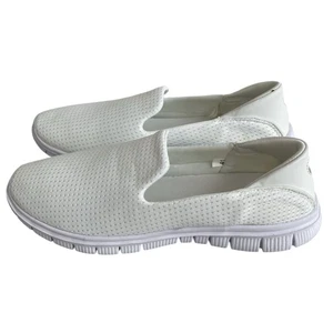 Scarpe mocassini da passeggio sneakers sportive a rete bianche da donna taglia US 10/ EU 41 nuove - Foto 1 di 7