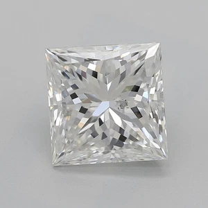 CERT. Diamante extraído natural suelto AGI corte princesa 1,99 quilates color F claridad SI1 - Imagen 1 de 2