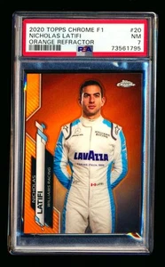 2020 Topps Chrome F1 20 Nicholas Latifi RC Orange Refractor Portrait 19/25 PSA 7 - Picture 1 of 2