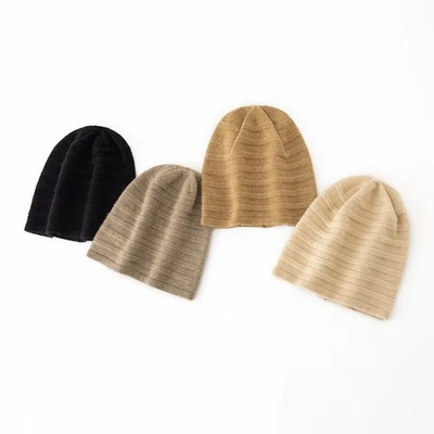 Sombrero tejido cálido engrosado 100 % cachemir 2025 con orejeras cubierta sombrero holgado Foto 1 de 4