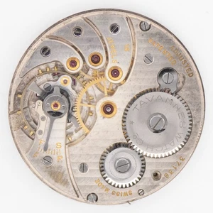 Tavannes 38.6 x 5.8 mm 16-Jewel Extra Thin Antique Pocket Watch Movement, Runs - Picture 1 of 4