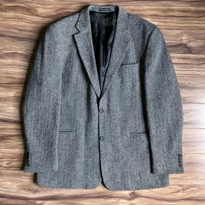 Blazer Harris Tweed Para Hombres 46L Gris 100% Lana Abrigo Deportivo Traje Chaqueta De Colección - Imagen 1 de 15