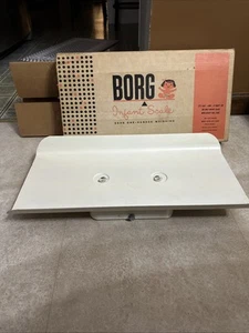 Vintage Borg Kinderzimmer Babywaage weiß 1-30 lbs Originalkarton funktioniert - Bild 1 von 6