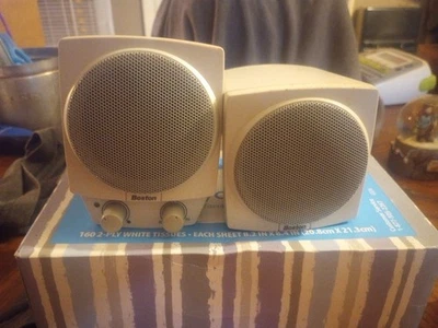 Boston Acoustics BA635 Computer Speakers - Speakers Only -White With Wirel - Image 1 of 4
