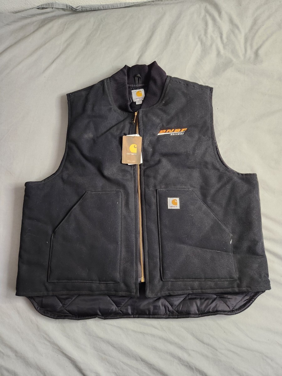 トップス 80s carharrt active vest black Vintage Faded Black Carhartt Vest - Carhartt Zip up Quilted