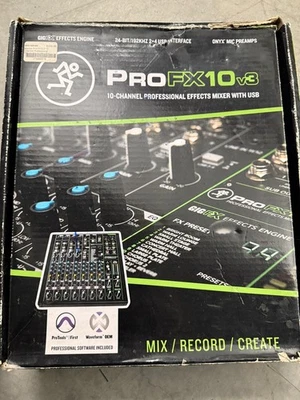 Mackie PROFX10V3 10-Channel Mixing Console UNTESTED READ - Image 1 of 4
