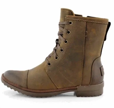 Botas UGG Ashbury Para Mujer 8 Cuero Marrón Impermeables Con Cordones Lana Forradas Combate Foto 1 de 4