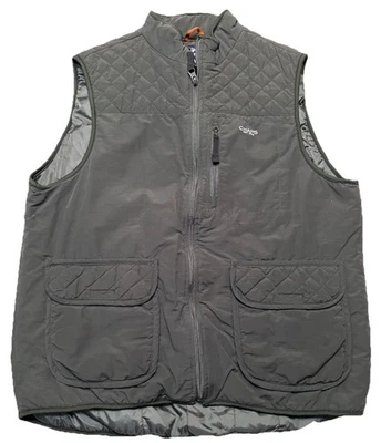 VTG Y2K Chaps Mens Quilted Vest Full Zip Hunter Green Size Large Flap Pockets - Image 1 of 4