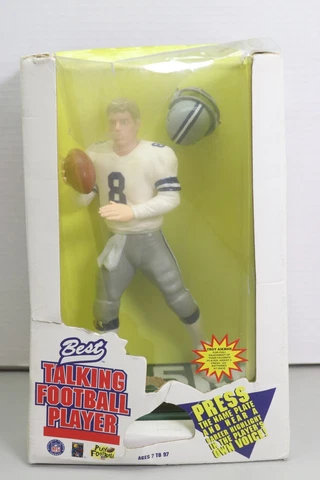 Vtg. 1996 Troy Alkman Best Talking Football Player Cowboys Fig Damage Box (43H Cover