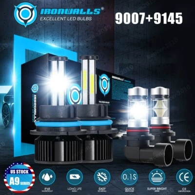 Faro LED de 6 lados haz alto/bajo + luz antiniebla 6000 k para Mitsubishi Galant 2007-2012 Foto 1 de 4