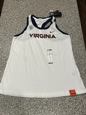 Virginia UVA Cavaliers Women’s Nike Dri-Fit White Tank Top M or L - Image 1 of 4