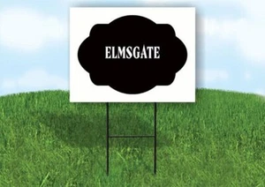 ELM TREE WOOD BLACK TAG HOUSE SIGN - Picture 1 of 1