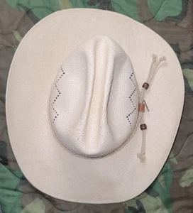 Stetson Straw 5x Cowboy hat Size 7 1/2 - Picture 1 of 7