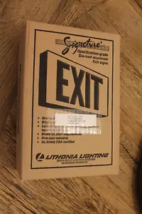 Lithonia LED Aluminum Flush Mount Exit Sign LE S W 1 R EL N - Picture 1 of 2