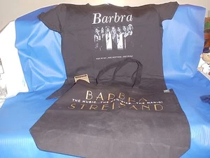 BARBRA STREISAND LADIES XL 2016 TOUR T-SHIRT AND TOTE BAG + STORE BAG. - Picture 1 of 6