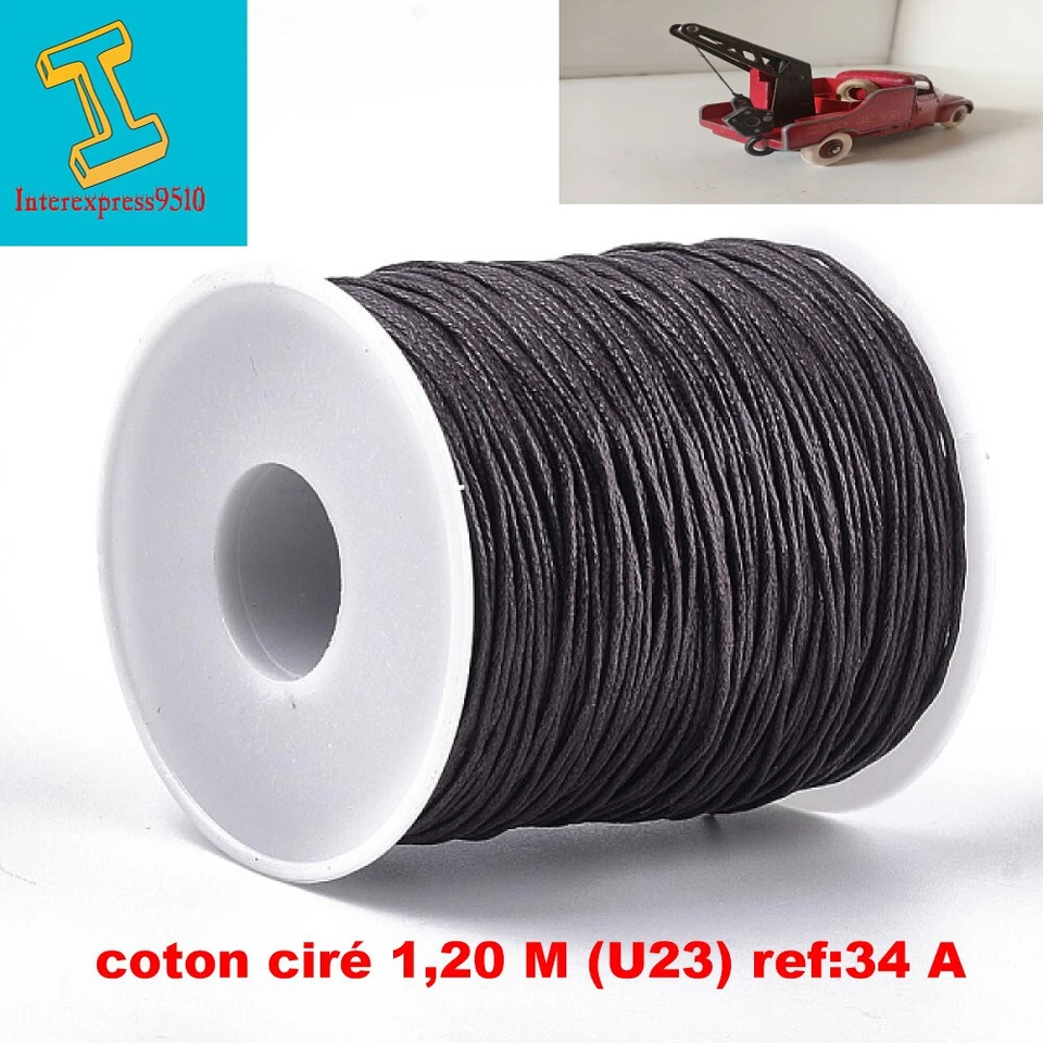 DINKY TOYS CORDE ciré(coton) DE 1M20   DÉPANNEUSE U 23 RÉF/34 REMPLACEMENT NEUF - Photo 1/1