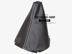Gear Boot For Volkswagen Golf MK7 2013-16 Leather White Stitching - Picture 1 of 5