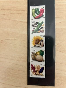 #4003/7...39 Cent...Crops...Plate # Strip of 5  MNH - Picture 1 of 2