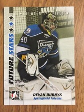 08 09 In The Game DEVAN DUBYNK Between the Pipes Future Stars #12	Springfield 