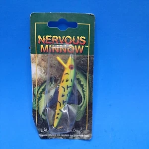 Nervous Minnow Firetiger Lure NIB Rare Vintage Topwater Crankbait Guatemala - Picture 1 of 4