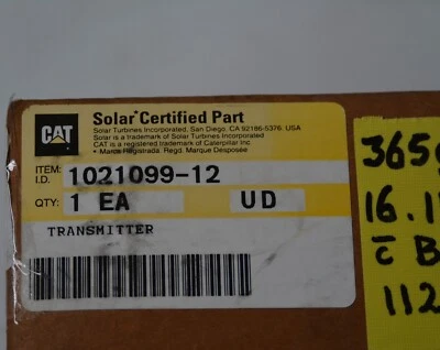 CAT Solar Turbines Certified Part 1021099-12  Acceleration Vibration Transmitter - Image 1 of 4