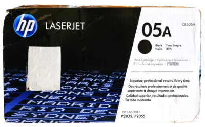 HP LaserJet 05A 黑色 CE505A 全新未拆封 带开口和变形盒 — 第 1/2 张图片