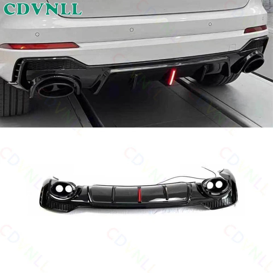 For Audi Q3 Quattro 2019-24 Bright Black Rear Bumper Lip Spoiler Bodykit Strip Foto 1 de 4