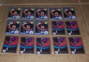 DERRICK GERVIN  ROOKIE CARD LOT OF 15 (8 - 90-91 NBA HOOPS / 7 - 90-91SKYBOX)