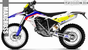 MAXCROSS GRAPHICS KIT DECALS DECAL STICKERS FULL KIT FOR BMW G450X 2008-2011 OE - Foto 1 di 8