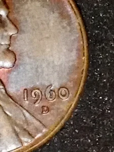 1960-D sm. date Lincoln cent error- clogged 6 in date error- MONSTER TONE! - Picture 1 of 4