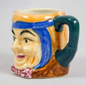 Vintage Ceramic Tiny Toby Style Miniature Character Mug Japan - Picture 1 of 5