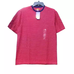 T-shirt Club Room Feeder a righe performanti, rosa baciata, S - Foto 1 di 7