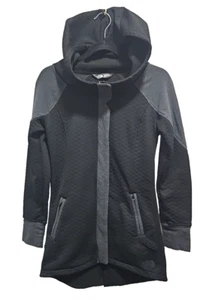 THE NORTH FACE Ws ReCOVER UP Fleece Hooded Jacket Coat Black Gray Small - Bild 1 von 12