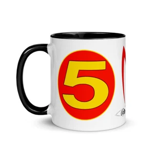 Taza de bebidas Mach 5 velocidades Racer con mango de color e interior - Imagen 1 de 13