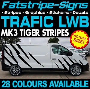 passend für Renault Traffic MK3 LWB TIGER STREIFEN GRAFIKAUFKLEBER CAMPER VAN - Bild 1 von 2