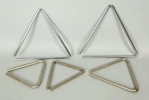 Lot of 5 Assorted Percussion Triangles - Picture 1 of 4