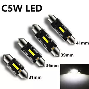 31mm/36mm/39mm C5W LED Car Bulbs White Interior Reading Dome Light 12V C10W - Picture 1 of 13