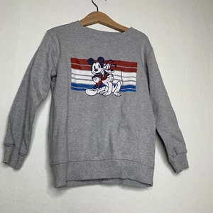 MICKEY & Goofy Sweatshirt Disney Gray Multi Youth RARE Size 6 - Picture 1 of 10