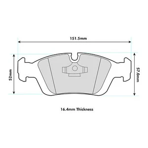 Ferodo DS2500 Front Brake Pads For BMW 3.0 E36 328i 1995>1998 - FCP725H - Afbeelding 1 van 3