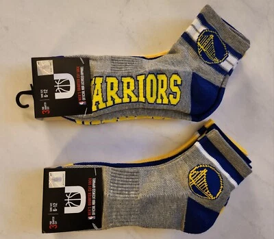 Mens Quarter Cut Socks, 6 Pairs, Size 6-12,  NBA Golden  State Warriors NEW - Image 1 of 2