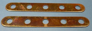 Two Meccano compatible iridescent zinc part 235, Narrow Strips - Imagen 1 de 1