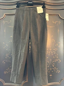 $80 Abercrombie & Fitch Pleated Loose Flannel Trouser | Grey | 28 x 28 - Picture 1 of 10