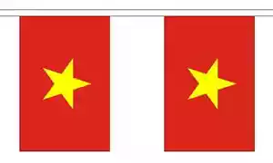 Bandera de Vietnam Bunting - 3m 6m 9m metros de largo 10 20 30 banderas - vietnamita - Imagen 1 de 3
