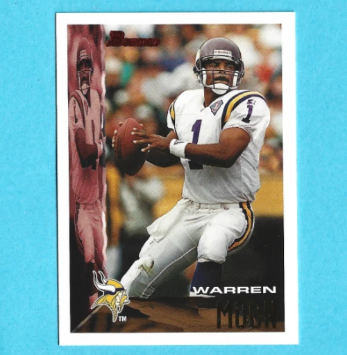1995 Bowman Warren Moon Minnesota Vikings #275 - Image 1 of 2