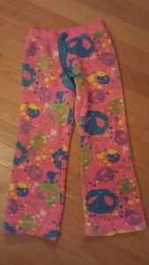 Girl Size 8 Pink Fleece Justice Pajama Pants Bottoms - Picture 1 of 1