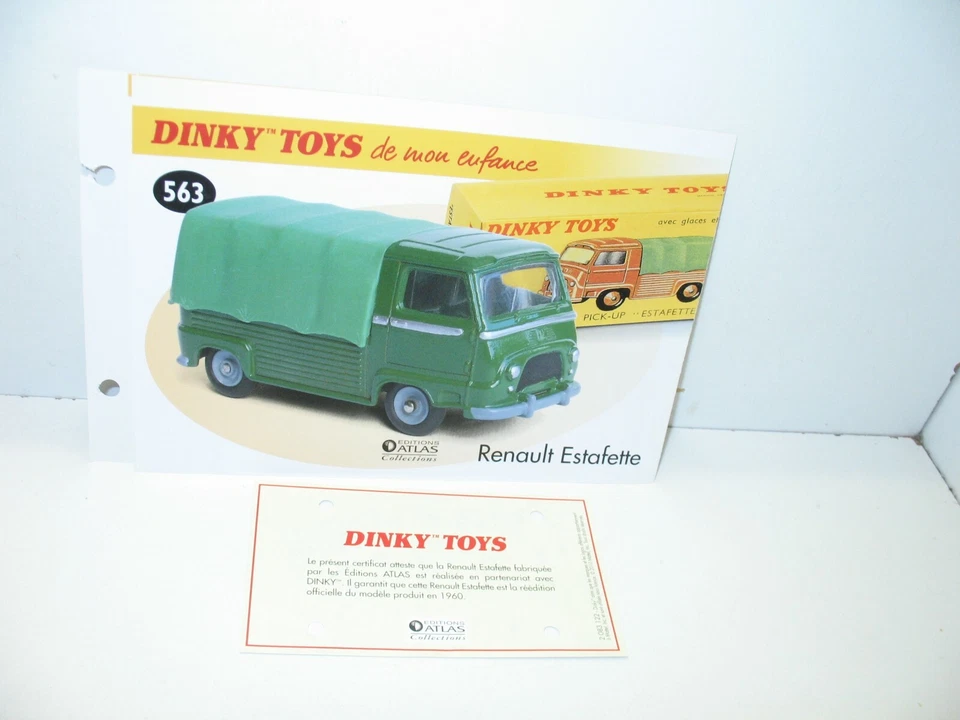1 Spina + Certif. Dinky Toys Atlas Repro Rif. 563, Renault Donna Portiere - Immagine 1 di 1